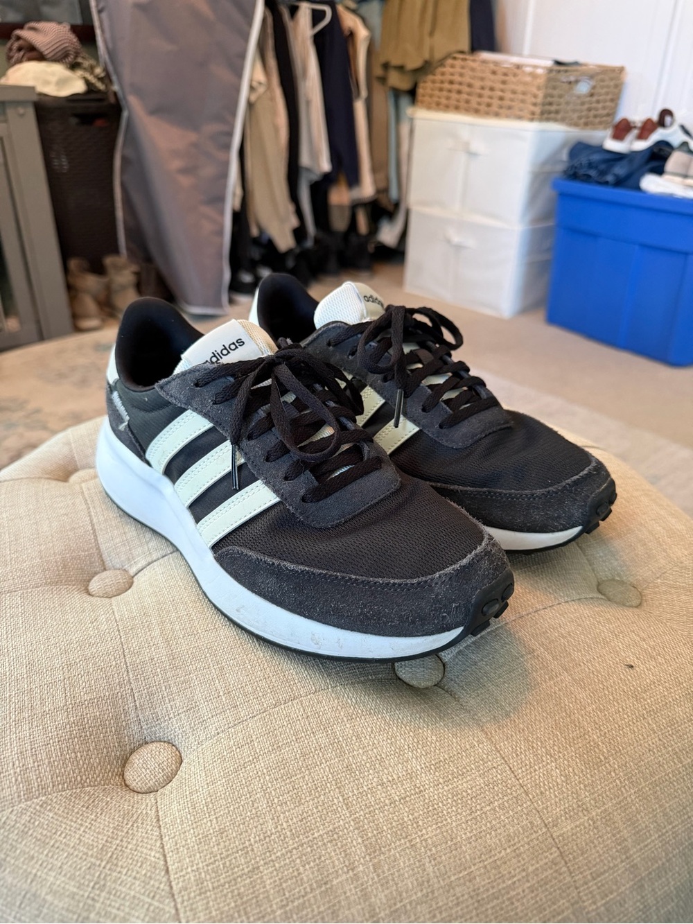 adidas Women’s Black and White Low-Top Running Sneakers